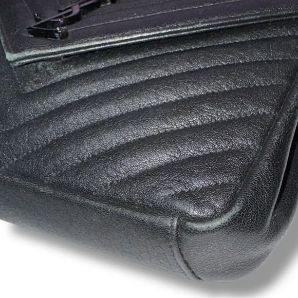 Saint Laurent College Medium Flap YSL Shoulder Bag Quilted black Leather 🔥SALE🔥 - Picture 6 of 15